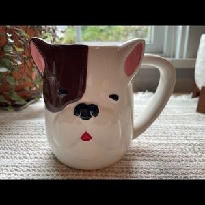 Tag French Bulldog ceramic coffee mug.